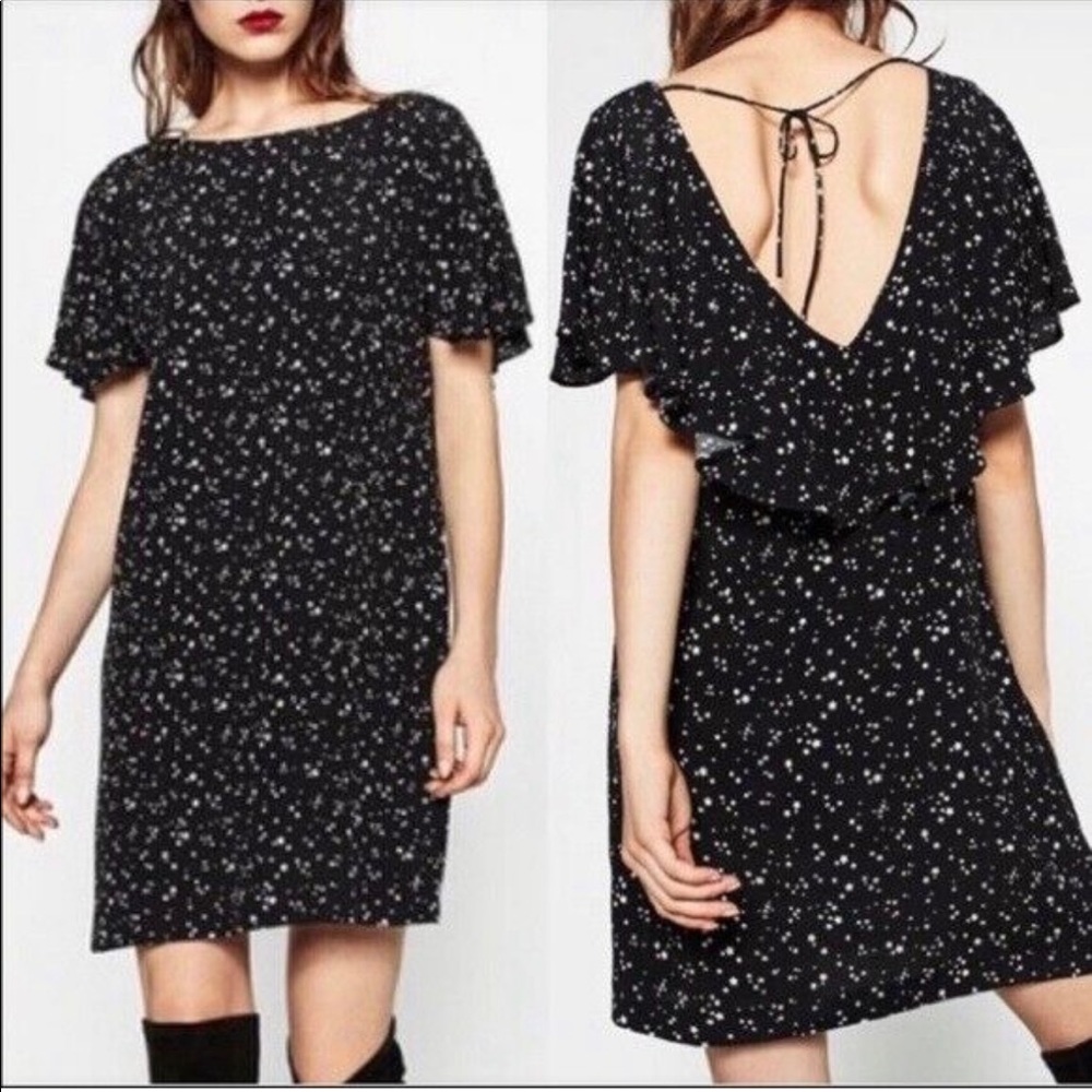 Zara Black and White star dress